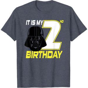 image:imageStar Wars Darth Vader 2nd Birthday TShirt TShirtHeather Blue