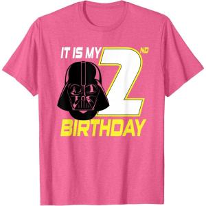 image:imageStar Wars Darth Vader 2nd Birthday TShirt TShirtPink Heather