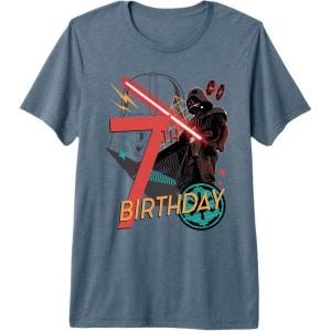 image:imageStar Wars Darth Vader 7th Birthday Abstract Background Premium Triblend TShirtSlate Grey