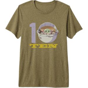 image:imageStar Wars Grogu Kids 10th Birthday The Mandalorian Party Premium Triblend TShirtOlive Green