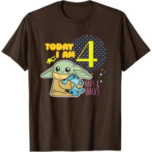 image:imageStar Wars Grogu Today I Am 4 Birthday TShirtBrown