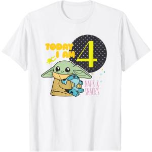image:imageStar Wars Grogu Today I Am 4 Birthday TShirtWhite