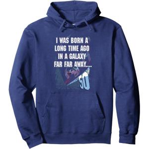 image:imageStar Wars I Was Born A Long Time Ago 50th Birthday Disney Pullover HoodieNavy Blue