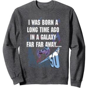 image:imageStar Wars I Was Born A Long Time Ago 50th Birthday Disney SweatshirtDark Heather Grey