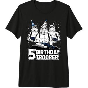 image:imageStar Wars Stormtrooper Party Hats Trio 5th Birthday Trooper Premium Triblend TShirtBlack