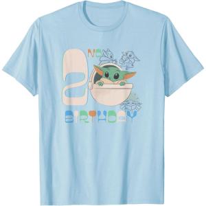 image:imageStar Wars The Mandalorian Grogu 2nd Birthday Sketch TShirtBaby Blue