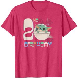 image:imageStar Wars The Mandalorian Grogu 2nd Birthday Sketch TShirtRed Heather