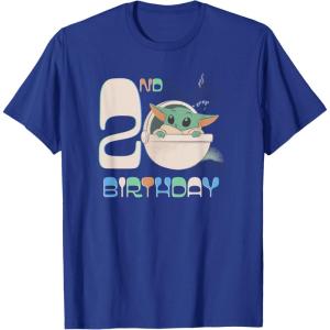 image:imageStar Wars The Mandalorian Grogu 2nd Birthday Sketch TShirtRoyal Blue
