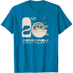 image:imageStar Wars The Mandalorian Grogu 2nd Birthday Sketch TShirtSapphire Blue