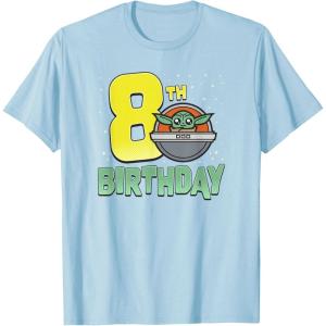 image:imageStar Wars The Mandalorian Grogu 8th Birthday Hovering Pram TShirtBaby Blue