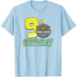 image:imageStar Wars The Mandalorian Grogu 9th Birthday Hovering Pram TShirtBaby Blue