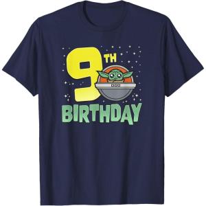 image:imageStar Wars The Mandalorian Grogu 9th Birthday Hovering Pram TShirtNavy Blue