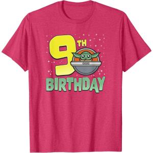 image:imageStar Wars The Mandalorian Grogu 9th Birthday Hovering Pram TShirtRed Heather
