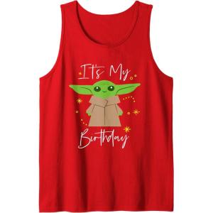 image:imageStar Wars The Mandalorian Grogu Its My Birthday Party Tank TopRed
