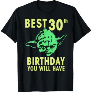 image:imageStar Wars Yoda Best 30th Birthday You Will Have Stencil TShirtBlack