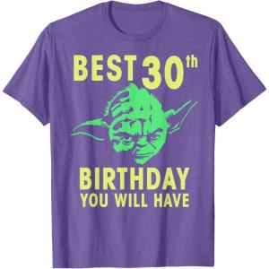 image:imageStar Wars Yoda Best 30th Birthday You Will Have Stencil TShirtPurple Heather