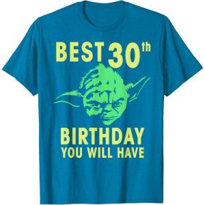 image:imageStar Wars Yoda Best 30th Birthday You Will Have Stencil TShirtSapphire Blue