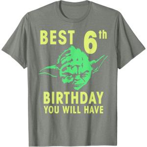 image:imageStar Wars Yoda Best 6th Birthday You Will Have Stencil TShirtOlive Heather