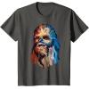 image:imageStar Wars Chewbacca Awesome Geometric Style Chewie Portrait TShirtAsphalt Grey