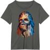 image:imageStar Wars Chewbacca Awesome Geometric Style Chewie Portrait TShirtAsphalt Grey