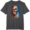 image:imageStar Wars Chewbacca Awesome Geometric Style Chewie Portrait TShirtDark Heather Grey