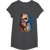 image:imageStar Wars Chewbacca Awesome Geometric Style Chewie Portrait TShirtDark Heather Grey
