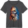 image:imageStar Wars Chewbacca Awesome Geometric Style Chewie Portrait TShirtDark Heather Grey