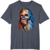 image:imageStar Wars Chewbacca Awesome Geometric Style Chewie Portrait TShirtHeather Blue
