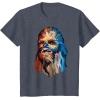 image:imageStar Wars Chewbacca Awesome Geometric Style Chewie Portrait TShirtHeather Blue