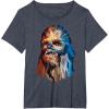 image:imageStar Wars Chewbacca Awesome Geometric Style Chewie Portrait TShirtHeather Blue