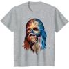image:imageStar Wars Chewbacca Awesome Geometric Style Chewie Portrait TShirtHeather Grey