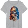 image:imageStar Wars Chewbacca Awesome Geometric Style Chewie Portrait TShirtHeather Grey