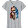 image:imageStar Wars Chewbacca Awesome Geometric Style Chewie Portrait TShirtHeather Grey