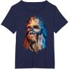 image:imageStar Wars Chewbacca Awesome Geometric Style Chewie Portrait TShirtNavy Blue