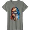 image:imageStar Wars Chewbacca Awesome Geometric Style Chewie Portrait TShirtOlive Heather