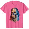 image:imageStar Wars Chewbacca Awesome Geometric Style Chewie Portrait TShirtPink Heather