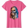 image:imageStar Wars Chewbacca Awesome Geometric Style Chewie Portrait TShirtPink Heather