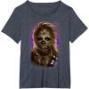 image:imageStar Wars Chewbacca Beauty Portrait TShirtHeather Blue