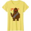 image:imageStar Wars Chewbacca I Chews You Valentines Day TShirtLemon Yellow