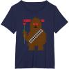 image:imageStar Wars Chewbacca I Chews You Valentines Day TShirtNavy Blue