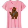image:imageStar Wars Chewbacca I Chews You Valentines Day TShirtPink