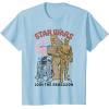 image:imageStar Wars Chewbacca R2D2 C3PO Join The Rebellion TShirtBaby Blue