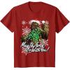 image:imageStar Wars Christmas Chewbacca Tangled Lights TShirt TShirtCranberry Red