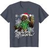 image:imageStar Wars Christmas Chewbacca Tangled Lights TShirt TShirtHeather Blue