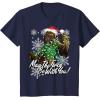 image:imageStar Wars Christmas Chewbacca Tangled Lights TShirt TShirtNavy Blue