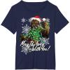 image:imageStar Wars Christmas Chewbacca Tangled Lights TShirt TShirtNavy Blue