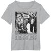 image:imageStar Wars Han Solo Chewbacca Besties Graphic TShirt TShirtHeather Grey