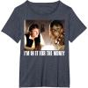 image:imageStar Wars Im in it for the Money Han Solo Chewbacca TShirt TShirtHeather Blue