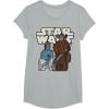 image:imageStar Wars Last Jedi R2D2 Porgs Chewie Cutie Cartoon TShirt TShirtHeather Grey