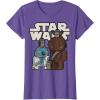 image:imageStar Wars Last Jedi R2D2 Porgs Chewie Cutie Cartoon TShirt TShirtPurple Heather